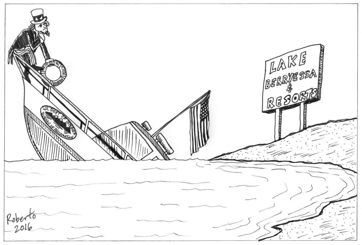 Roberto Tinoco Editorial Cartoon
